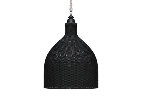 Hampton Rattan Pendant Extra Large Lighting Black