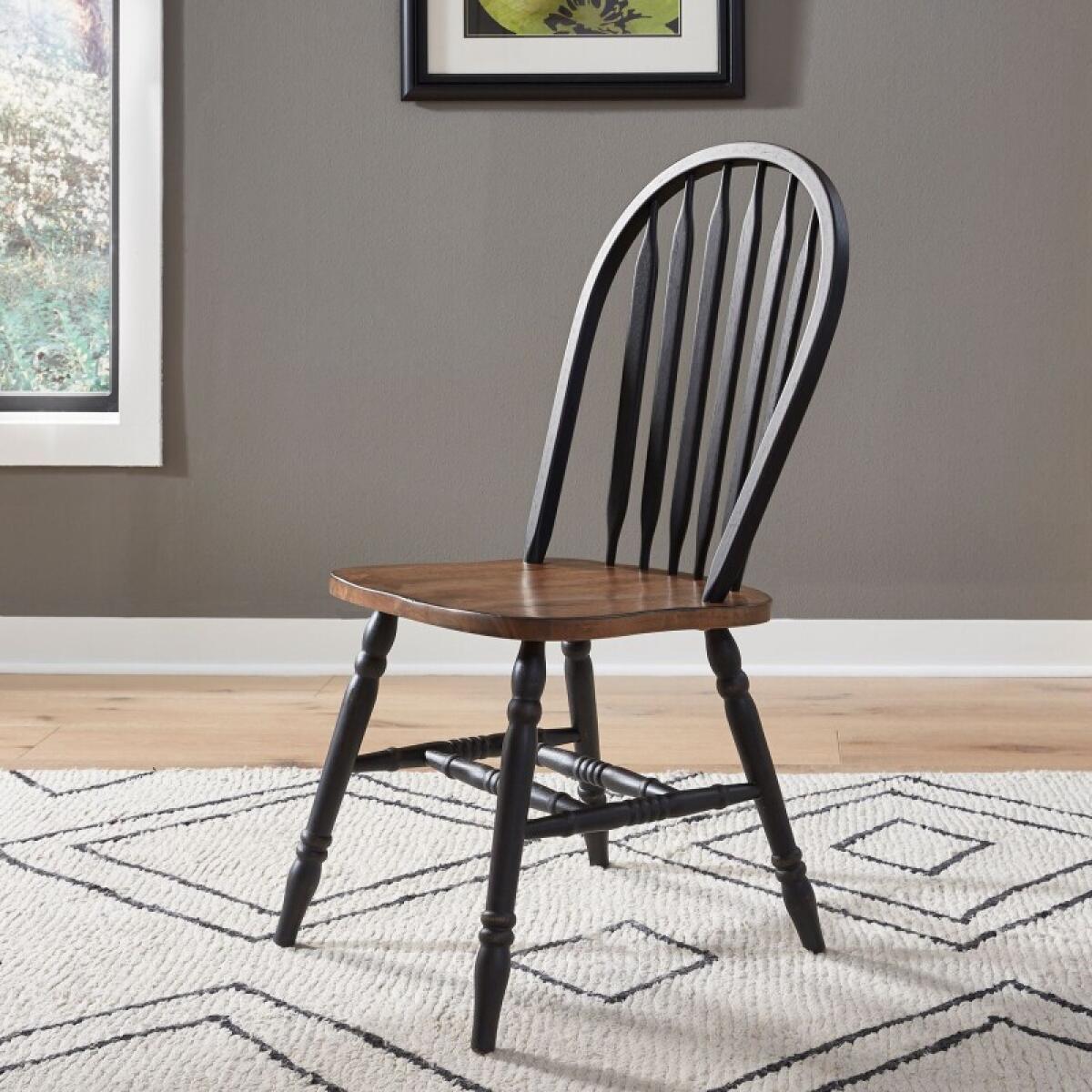 Carolina Crossing Windsor Side Chair- Black Chairs & Benches Black 2 Carolina Crossing Windsor Side Chair- Black Chairs & Benches Black 2