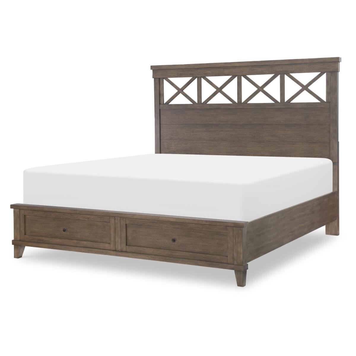 6f93c1133e4ee1e1ed4639743b7f853f Complete Panel Bed W Storage Footboard King 6/6 Cocoa TY4422-4126K - Image 1