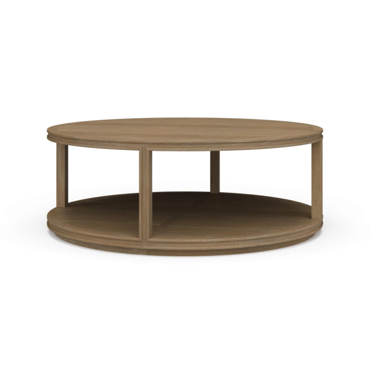 6fb3f7c41342105fc08a8cfdf23a6c50 Cohan Round Coffee Table W/ Wood Shelf - Image 1