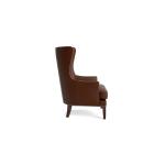 Whitney Leather Wingback Accent Chair Chairs Bassett Furniture 10