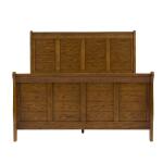 Grandpas Cabin Queen Sleigh Bed, Dresser & Mirror, Chest Bedroom Sets Aged Oak 15