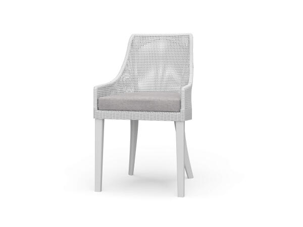 Savanah Rattan Dining Chair W/ Seat Cushion Chairs & Benches Architectural White