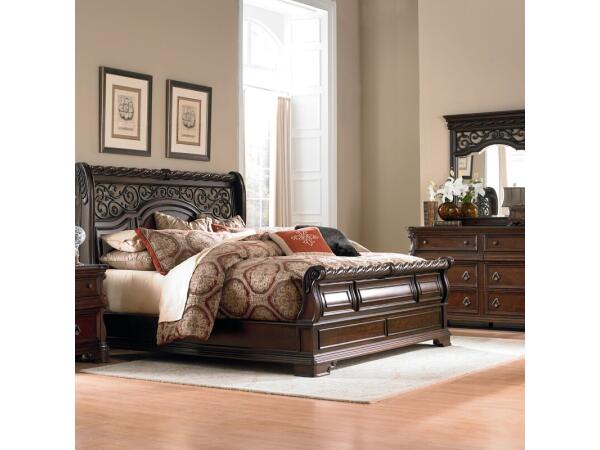 Arbor Place King Sleigh Bed, Dresser & Mirror Bedroom Sets Bedroom Sets