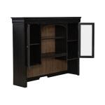 Meritage Jr Executive Credenza Hutch Office Storage Aged Charcoal w/ Rub Thru & Caramel 17
