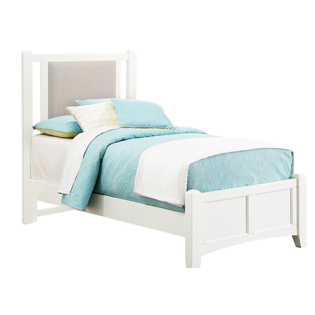Bonanza TWIN UPHOLSTERED BED 3/3 – LINEN Beds BB29 White 2 Bonanza TWIN UPHOLSTERED BED 3/3 – LINEN Beds BB29 White 2