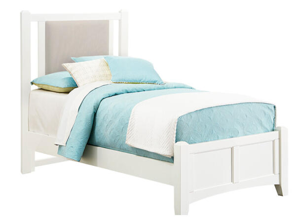 Bonanza TWIN UPHOLSTERED BED 3/3 – LINEN Beds BB29 White