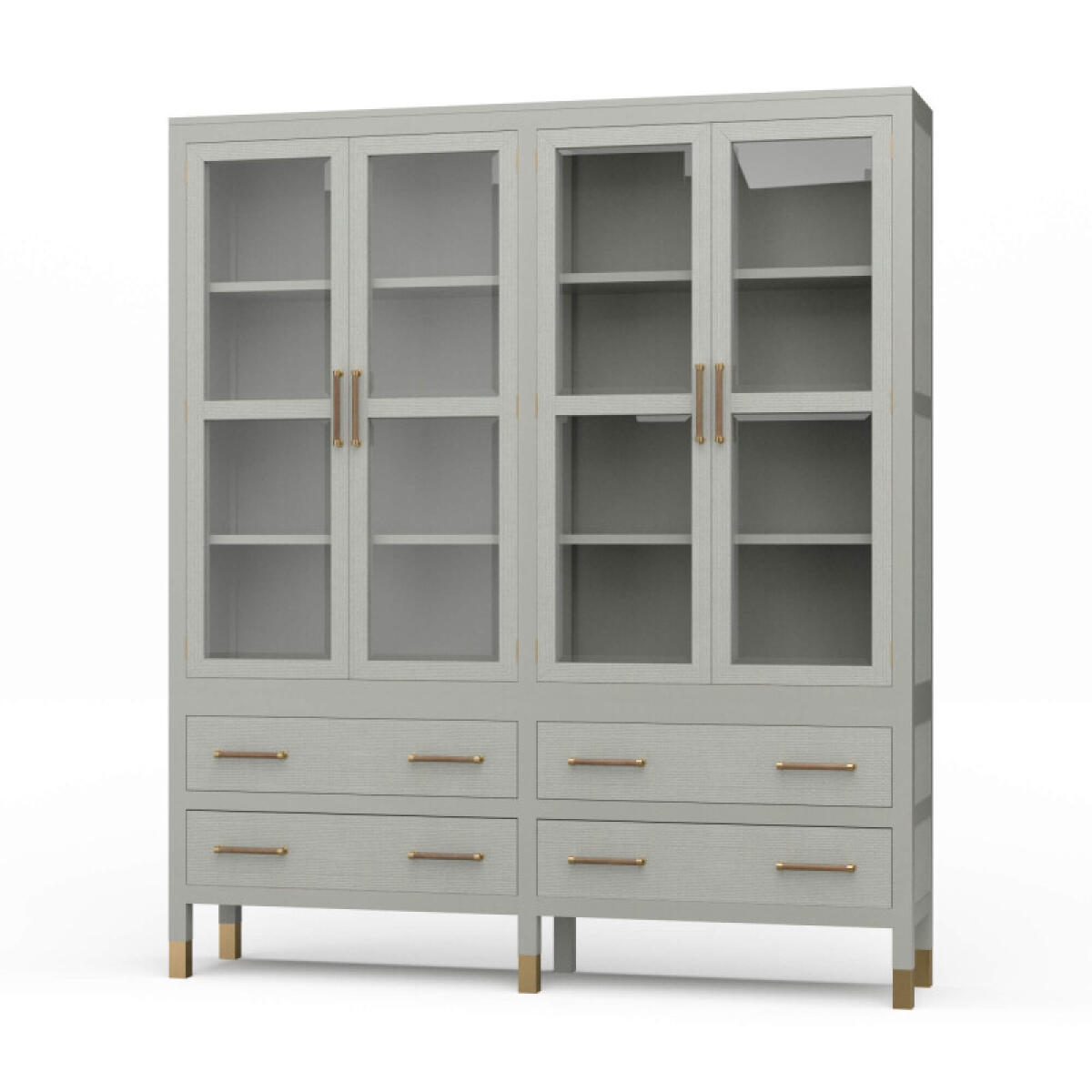 7081ea13b471ece1bbd28a33cb4f0469 Kagu 4 Door Tall Cabinet W/ Premium Rattan - Image 1