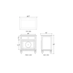 Savannah 1 Door Bedside Table - Image 7