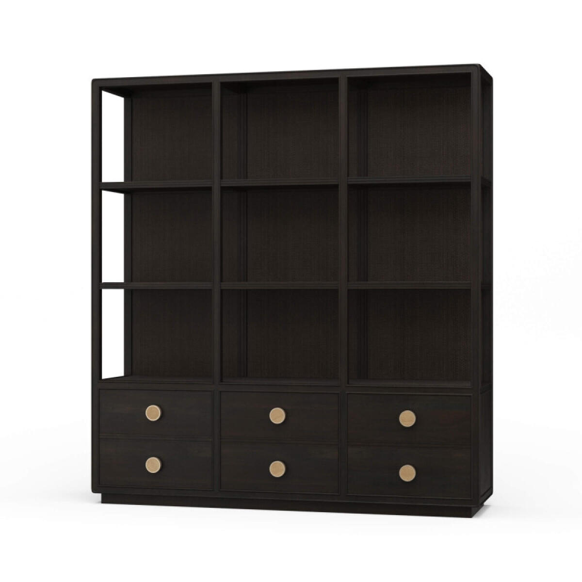 70a31a7b716f7e79096176827a40fb7b Cohan Open Cabinet W/ 6 Drawers W/ Rattan - Image 1