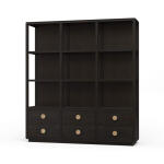 Cohan Open Cabinet W/ 6 Drawers W/ Rattan