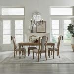 Magnolia Manor 5 Piece Rectangular Table Set Dining Sets Brown 4