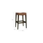 Vail Leather Saddle Bar Stool - Image 4