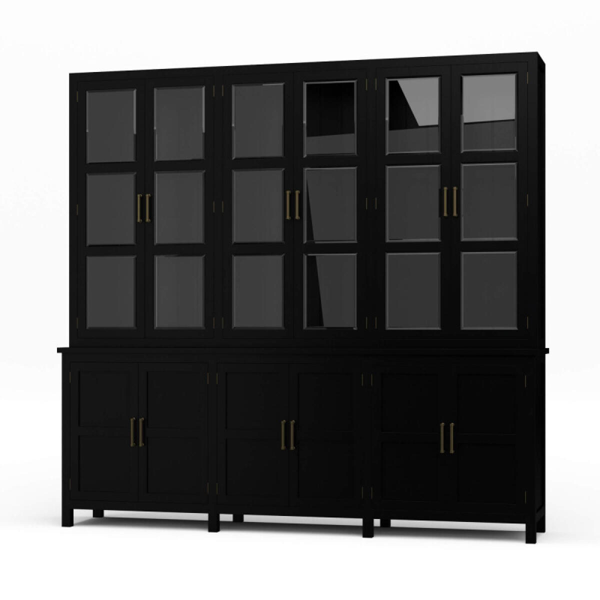 70f04701933da6f2a8918453d6f15a9d Madrone 12 Door Display Cabinet W/ Glass Shelves - Image 1