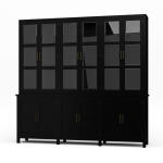 Madrone 12 Door Display Cabinet W/ Glass Shelves
