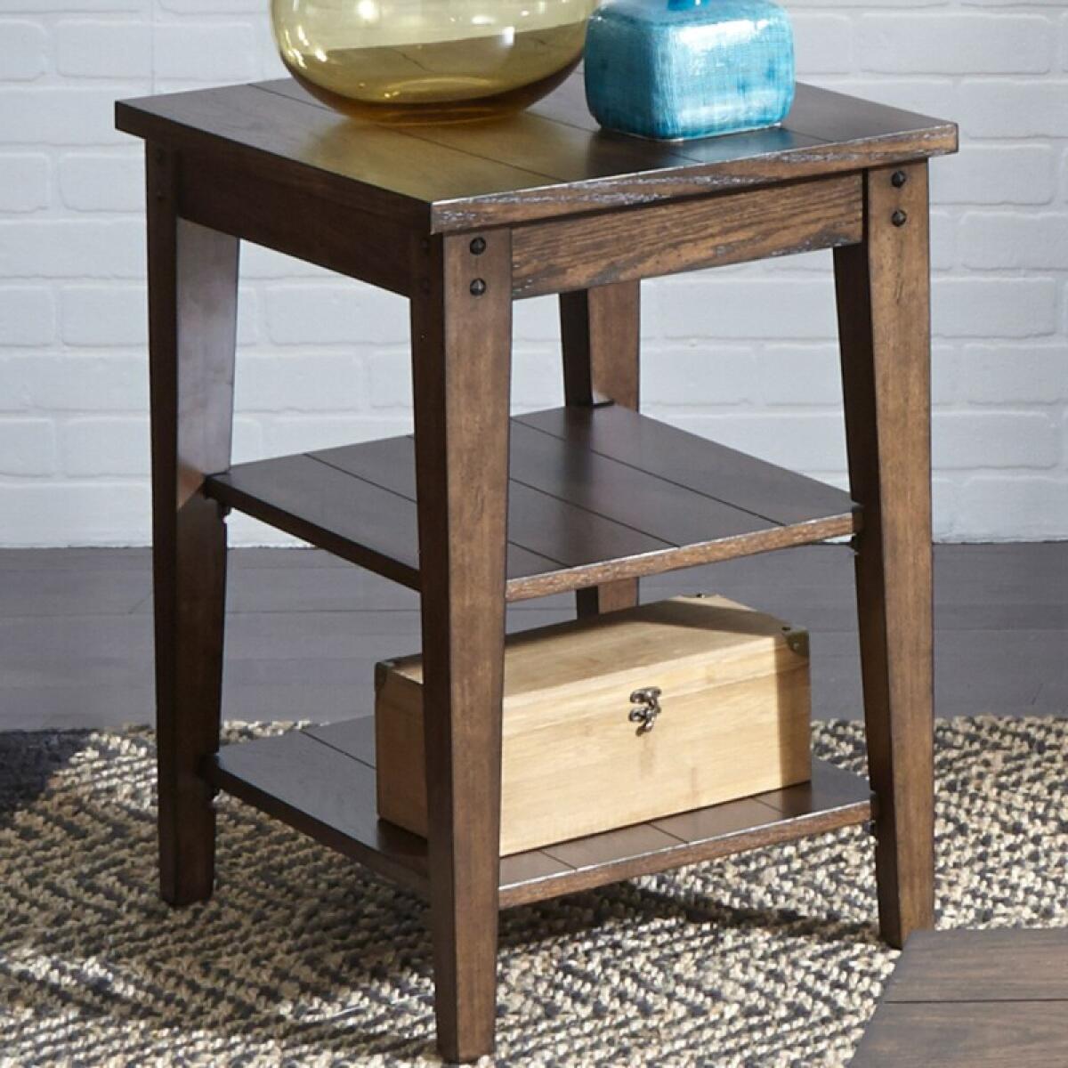Lake House Tiered Table End tables Brown 2 Lake House Tiered Table End tables Brown 2