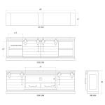 Sonoma Narrow Media Console 84'' - Image 3