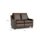 Magnificent Motion Leather Slope Arm Reclining Loveseat - Image 5
