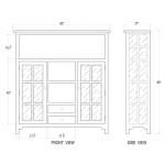 Aries Kitchen Cupboard 2 Drawer - Image 8