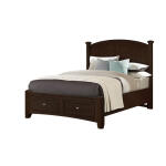 Bonanza Queen & King Poster Storage Bed - Merlo Finish