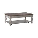 Ocean Isle 3 Piece Set Table Sets Antique White w/ Weathered Pine 10
