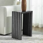 In The Groove Indoor-outdoor Accent Table Chairside Tables Black 12