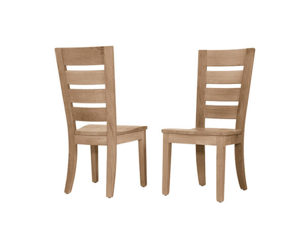 Dovetail Dining HORIZONTAL SLAT SIDE CHAIR Chairs & Benches Bleached White