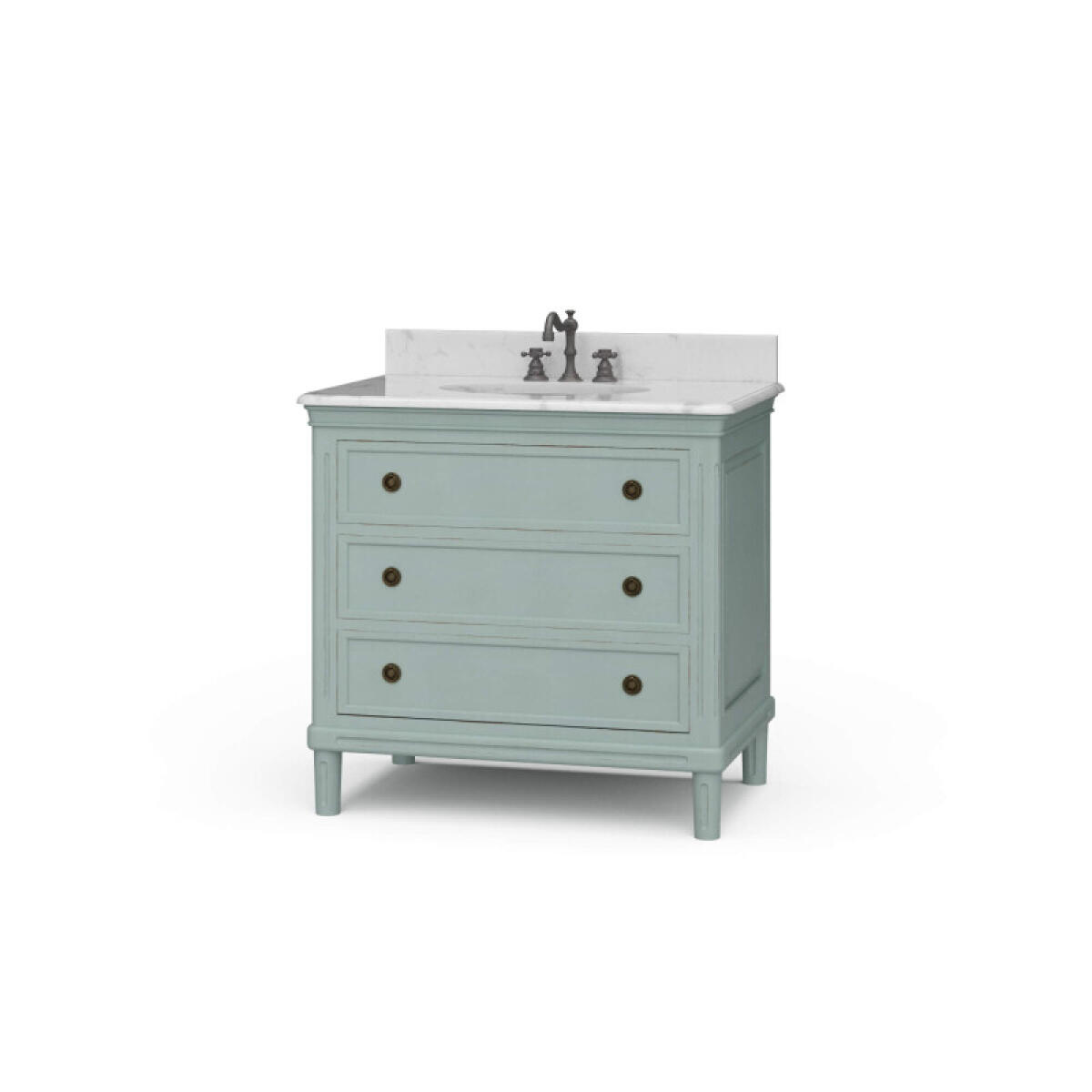 71b8b0eeb7527231ccef15bbd285f729 Hayward Single Vanity W/ Sink & Marble Top - Image 1