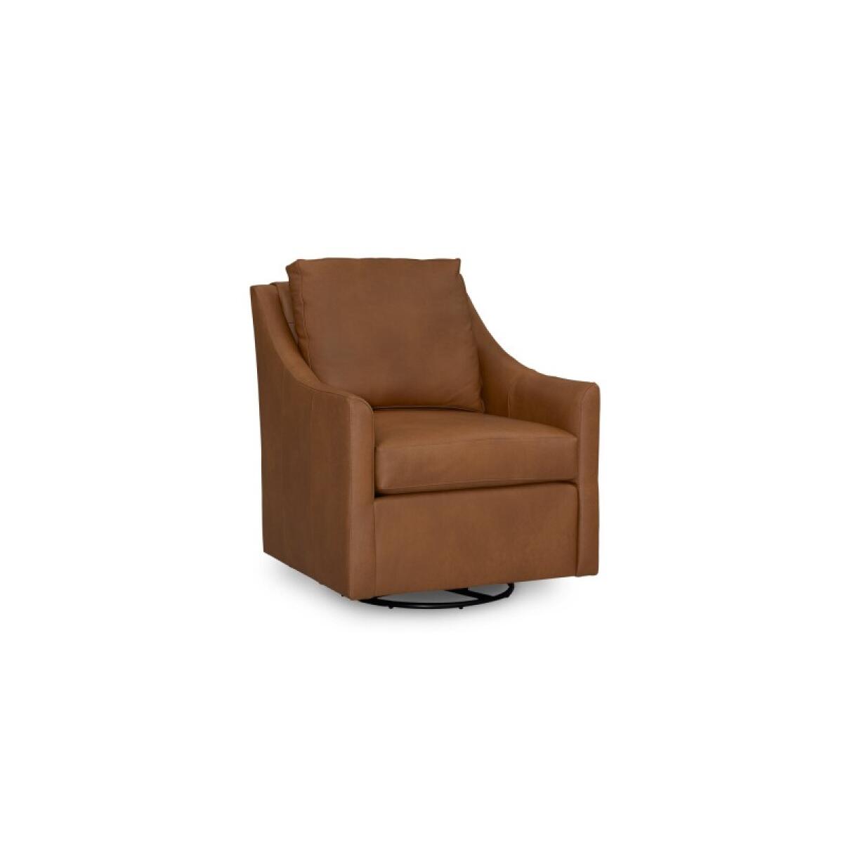 71bfe0844a28113f134fa397caa81118 Sloan Leather Slope Arm Swivel Chair - Image 1