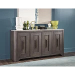Credenza With Stone Top Dining Storage Brown 16