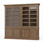 Hudson 99'' Bookcase W/ Sliding Doors