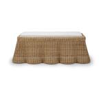 Newport Rattan Rectangular Ottoman W/ Cushion - Image 4