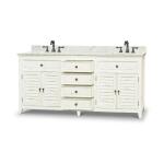 Shutter Double Vanity W/ Sink & Marble Top - Image 6