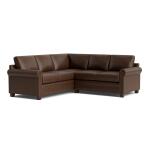 Carolina Leather Panel Arm L-Shaped Sectional Sectionals Bassett Furniture 7
