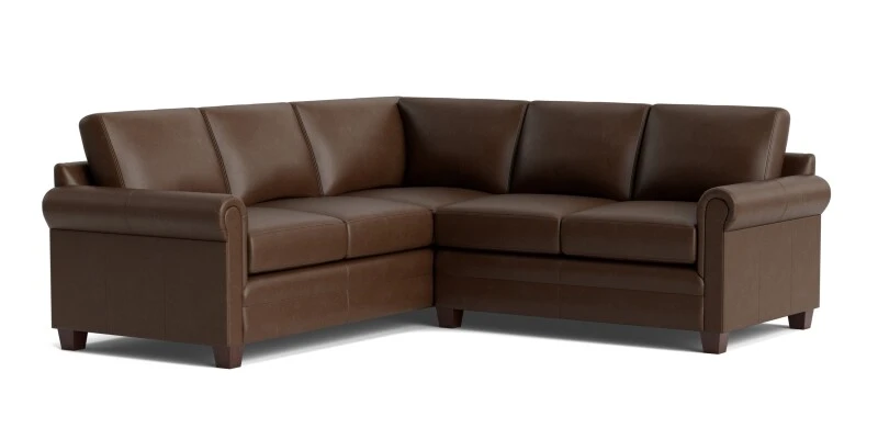 72b8e944ed99471ab60a6096a4e7a7d9 Carolina Leather Panel Arm L-Shaped Sectional - Image 1
