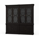 Fiona 2 Piece Display Cabinet W/ Glass Shelves