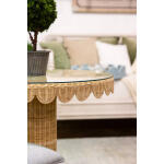 Scalloped Round Bistro Table W/ Tempered Glass - Image 4