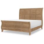 Magnolia Manor King California Upholstered Sleigh Bed, Dresser & Mirror, Chest Bedroom Sets Antique White & Weathered Bark 15