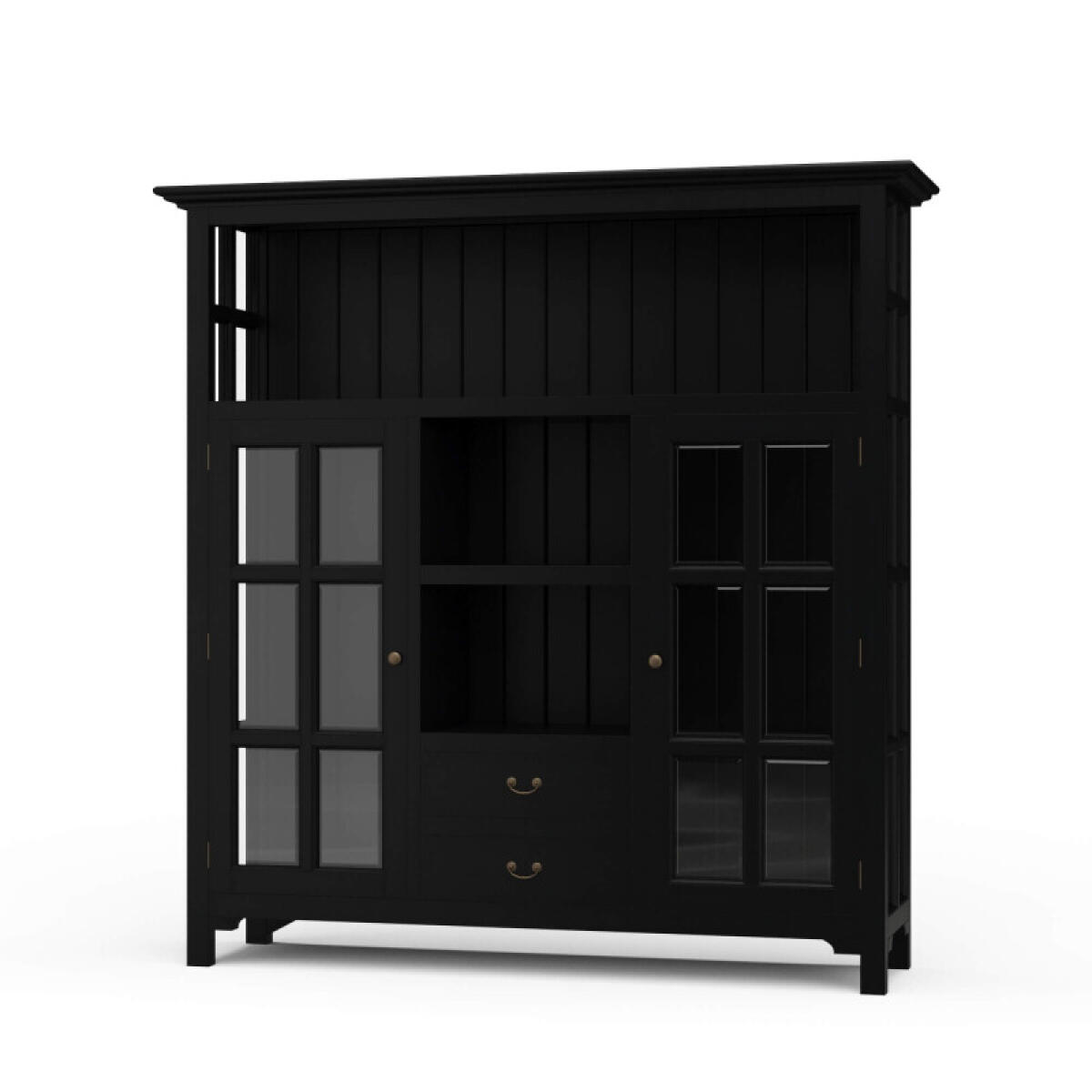 Aries Kitchen Cupboard 2 Drawer Dining Storage Batavia Black 2 Aries Kitchen Cupboard 2 Drawer Dining Storage Batavia Black 2