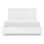 1160 Summerland BR Complete Upholstered Bed King 6/6 White Finish - Image 3