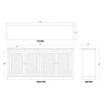 Wilmington 4 Door Sideboard - Image 7