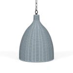 Hampton Rattan Pendant Small Lighting Blue 13