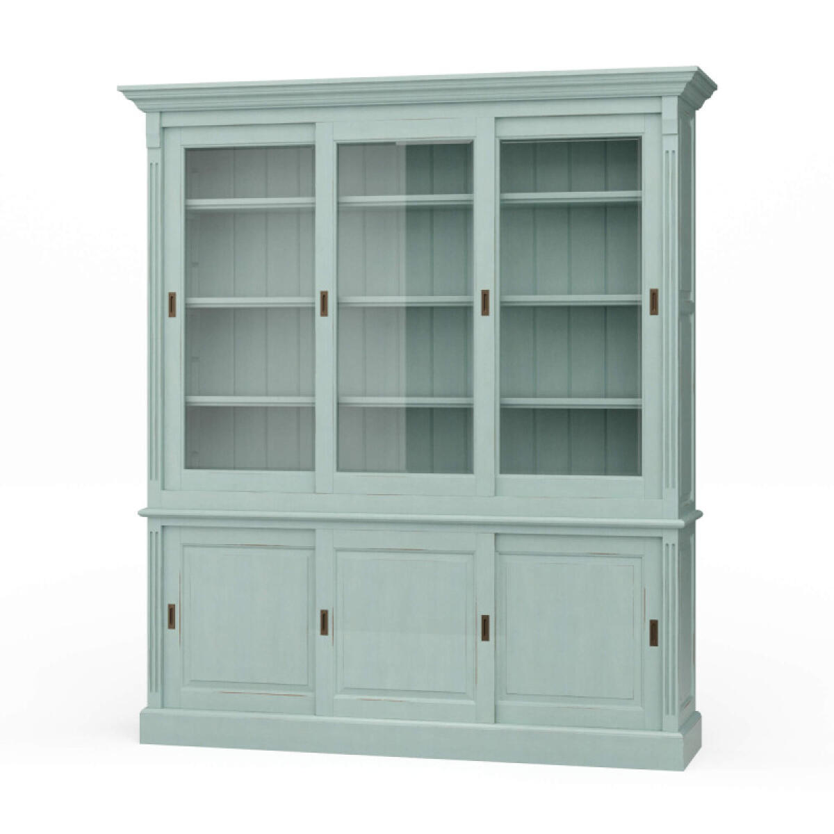 738738c835f37abf99e3c9f6e1146b25 Hudson 88'' Bookcase W/ 3 Sliding Doors - Image 1
