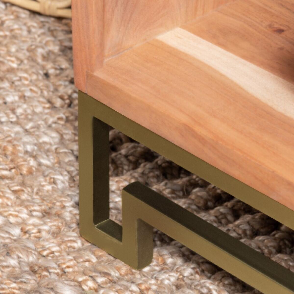 7399276c4d5a3bcd31459cd6510ab02d Parikh 5-Shelf Laser Cut Iron and Acacia Bookshelf - Image 1