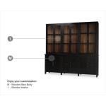 Madrone 12 Door Display Cabinet W/ Glass Shelves - Image 2