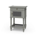 Montego Square End Table W/ Drawer & Rattan Door