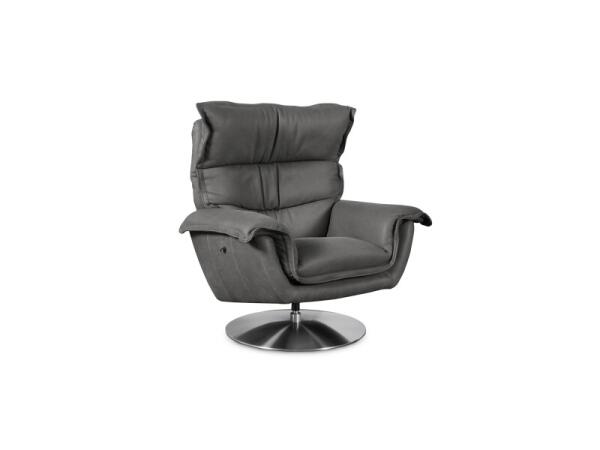 Dunn Leather Swivel Arm Chair Chairs Bassett Furniture