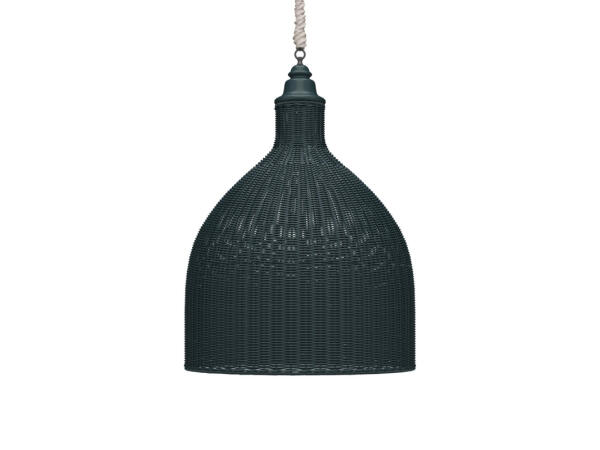 Hampton Rattan Pendant Extra Large Lighting Blue