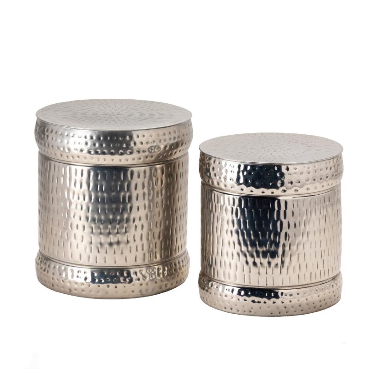 7411f17c26fae8d39c0902abeeb6d627 2 Piece Colthurst Silver Stools - Image 1