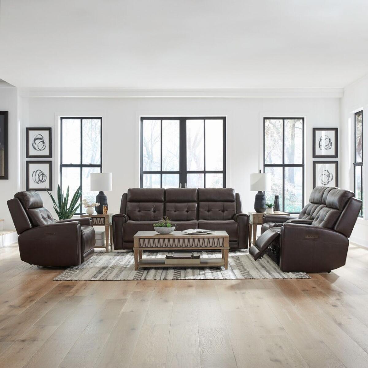 742dc5da6dc3f850a6538583b8de9c24 Carrington Sofa w/ Loveseat & Recliner - Image 1